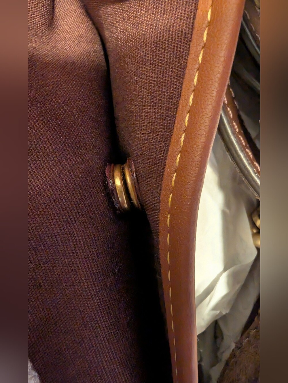 Coach Rhyder 38 Suede Satchel - Dark Chocolate - Picture 13 of 15